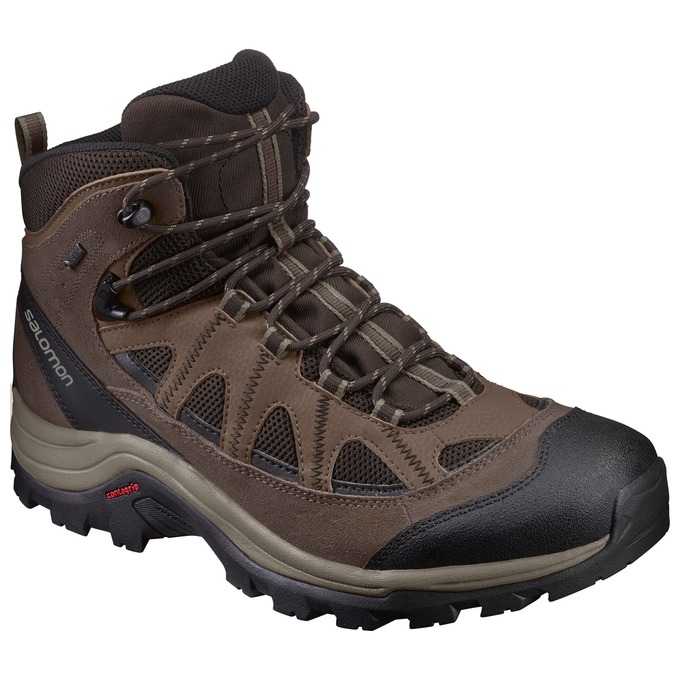 Salomon Singapore Mens Hiking Boots - AUTHENTIC LTR GTX® Chocolate/Black | 06932-HIGR